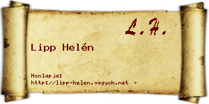 Lipp Helén névjegykártya